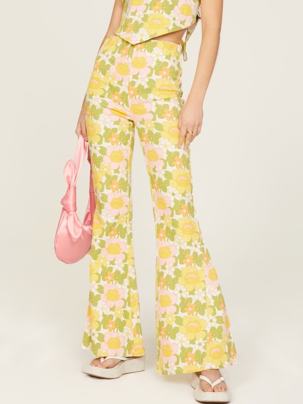 🌼 Show Me Your Mumu Berkeley Bells Floral Print Flare Jeans Women's Large